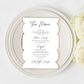 Modern Shaped Wedding or Shower Menu Card