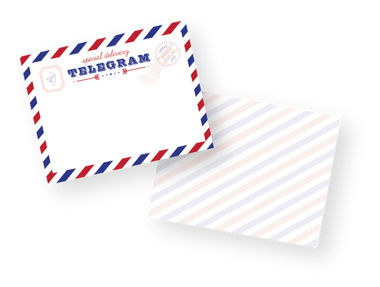 Vintage Telegram Stationery Set of 12