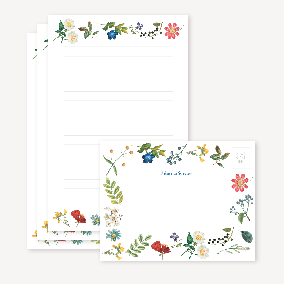 Writing Stationery - Floral