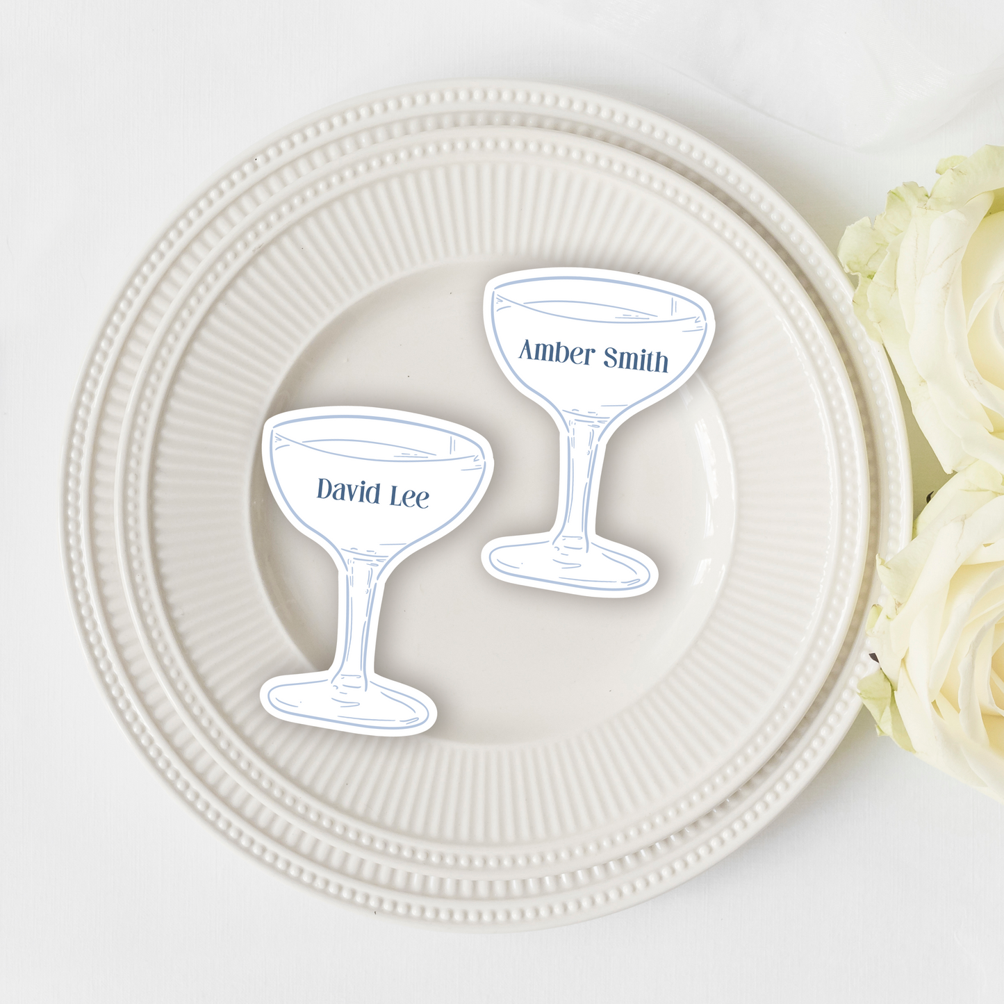 Cocktail Shaped Place Cards - Printed and Die-Cut