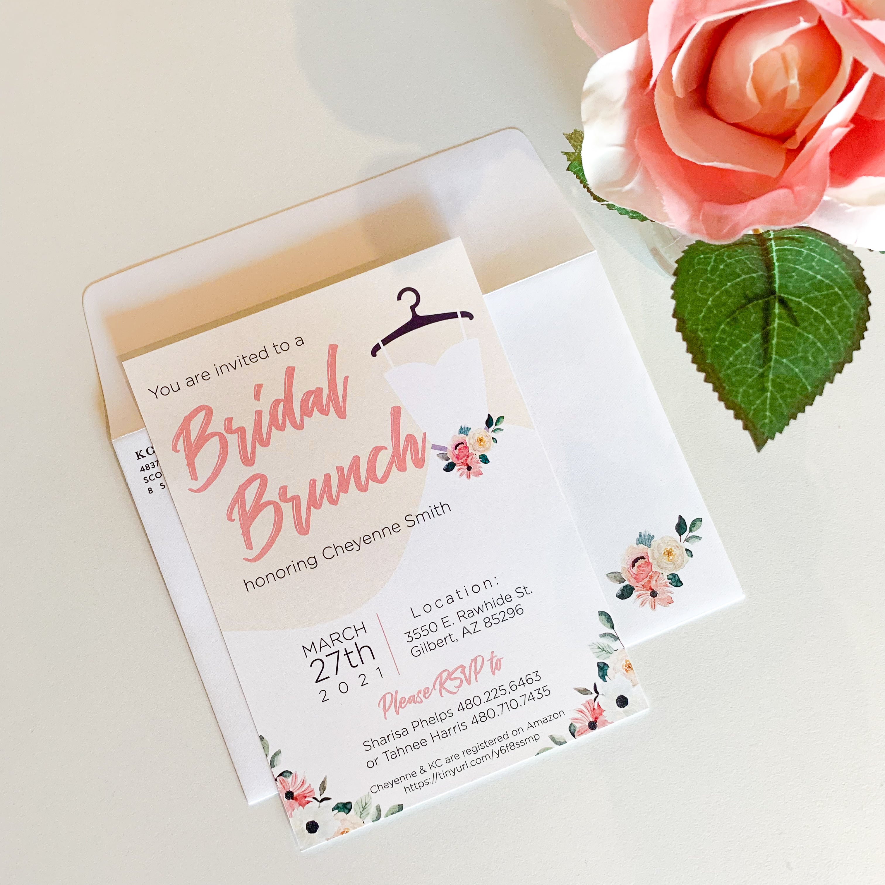 Wedding Dress Bridal Shower Invitation