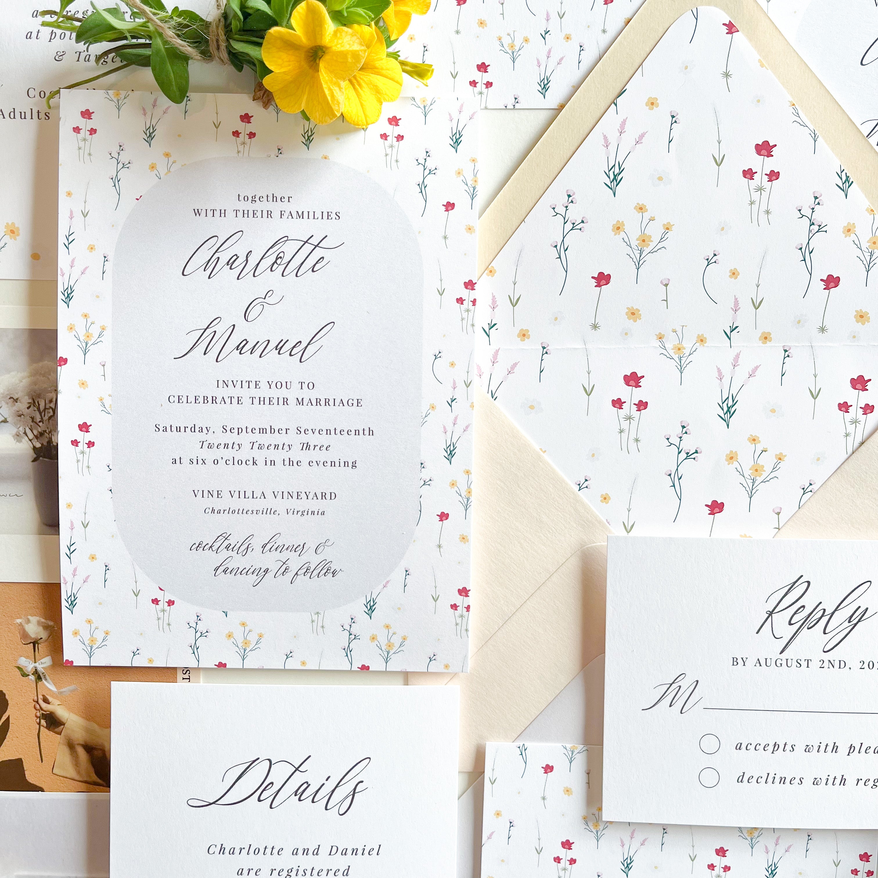 Vintage Looking Wedding Invitations